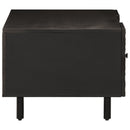 sofabord 100x54x40 cm massivt mangotræ sort
