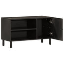 tv-bord 80x31x46 cm massivt mangotræ sort