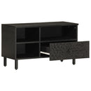 tv-bord 80x33x46 cm massivt mangotræ sort