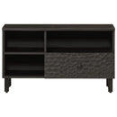 tv-bord 80x33x46 cm massivt mangotræ sort