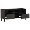 tv-bord 100x33x46 cm massivt mangotræ sort