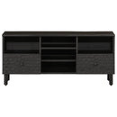 tv-bord 100x33x46 cm massivt mangotræ sort
