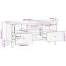 tv-bord 100x33x46 cm massivt mangotræ sort