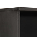 badeværelsesskab 38x33x160 cm massivt mangotræ sort