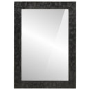 badeværelsesspejl 50x70x2,5 cm massivt mangotræ og glas sort