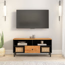 tv-bord 100x33x46 cm massivt akacietræ
