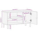 tv-bord 80x31x46 cm massivt mangotræ