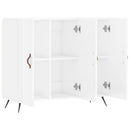 skab 90x34x80 cm konstrueret træ hvid højglans