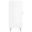 skab 90x34x80 cm konstrueret træ hvid højglans