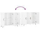 skab 90x34x80 cm konstrueret træ hvid højglans