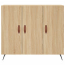skab 90x34x80 cm konstrueret træ røget egetræsfarve