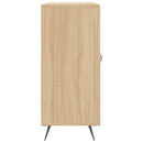 skab 90x34x80 cm konstrueret træ røget egetræsfarve