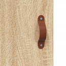 skab 90x34x80 cm konstrueret træ røget egetræsfarve