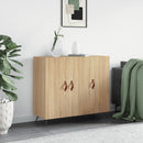 skab 90x34x80 cm konstrueret træ røget egetræsfarve