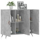 skab 90x34x80 cm konstrueret træ betongrå