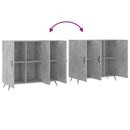 skab 90x34x80 cm konstrueret træ betongrå