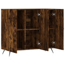 skab 90x34x80 cm konstrueret træ røget egetræsfarve