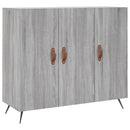 skab 90x34x80 cm konstrueret træ grå sonoma-eg