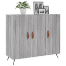 skab 90x34x80 cm konstrueret træ grå sonoma-eg