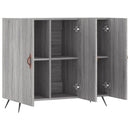 skab 90x34x80 cm konstrueret træ grå sonoma-eg