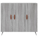 skab 90x34x80 cm konstrueret træ grå sonoma-eg