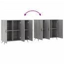 skab 90x34x80 cm konstrueret træ grå sonoma-eg