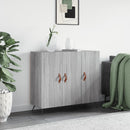 skab 90x34x80 cm konstrueret træ grå sonoma-eg