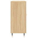 skab 90x34x80 cm konstrueret træ røget egetræsfarve