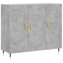skab 90x34x80 cm konstrueret træ betongrå