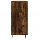 skab 90x34x80 cm konstrueret træ røget egetræsfarve