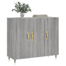 skab 90x34x80 cm konstrueret træ grå sonoma-eg