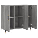 skab 90x34x80 cm konstrueret træ grå sonoma-eg