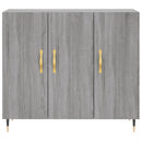 skab 90x34x80 cm konstrueret træ grå sonoma-eg