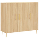 skab 90x34x80 cm konstrueret træ røget egetræsfarve