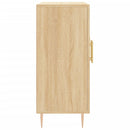 skab 90x34x80 cm konstrueret træ røget egetræsfarve