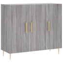 skab 90x34x80 cm konstrueret træ grå sonoma-eg