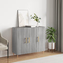 skab 90x34x80 cm konstrueret træ grå sonoma-eg
