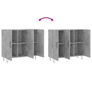 skab 90x34x80 cm konstrueret træ betongrå
