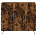 skab 90x34x80 cm konstrueret træ røget egetræsfarve