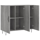 skab 90x34x80 cm konstrueret træ grå sonoma-eg