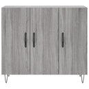 skab 90x34x80 cm konstrueret træ grå sonoma-eg