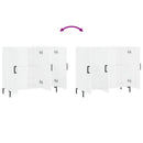 skab 90x34x80 cm konstrueret træ hvid