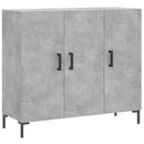 skab 90x34x80 cm konstrueret træ betongrå