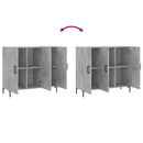 skab 90x34x80 cm konstrueret træ betongrå