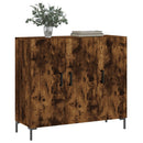 skab 90x34x80 cm konstrueret træ røget egetræsfarve