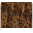skab 90x34x80 cm konstrueret træ røget egetræsfarve