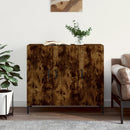 skab 90x34x80 cm konstrueret træ røget egetræsfarve