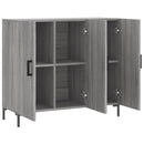 skab 90x34x80 cm konstrueret træ grå sonoma-eg