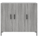 skab 90x34x80 cm konstrueret træ grå sonoma-eg