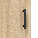 skab 90x34x80 cm konstrueret træ røget egetræsfarve